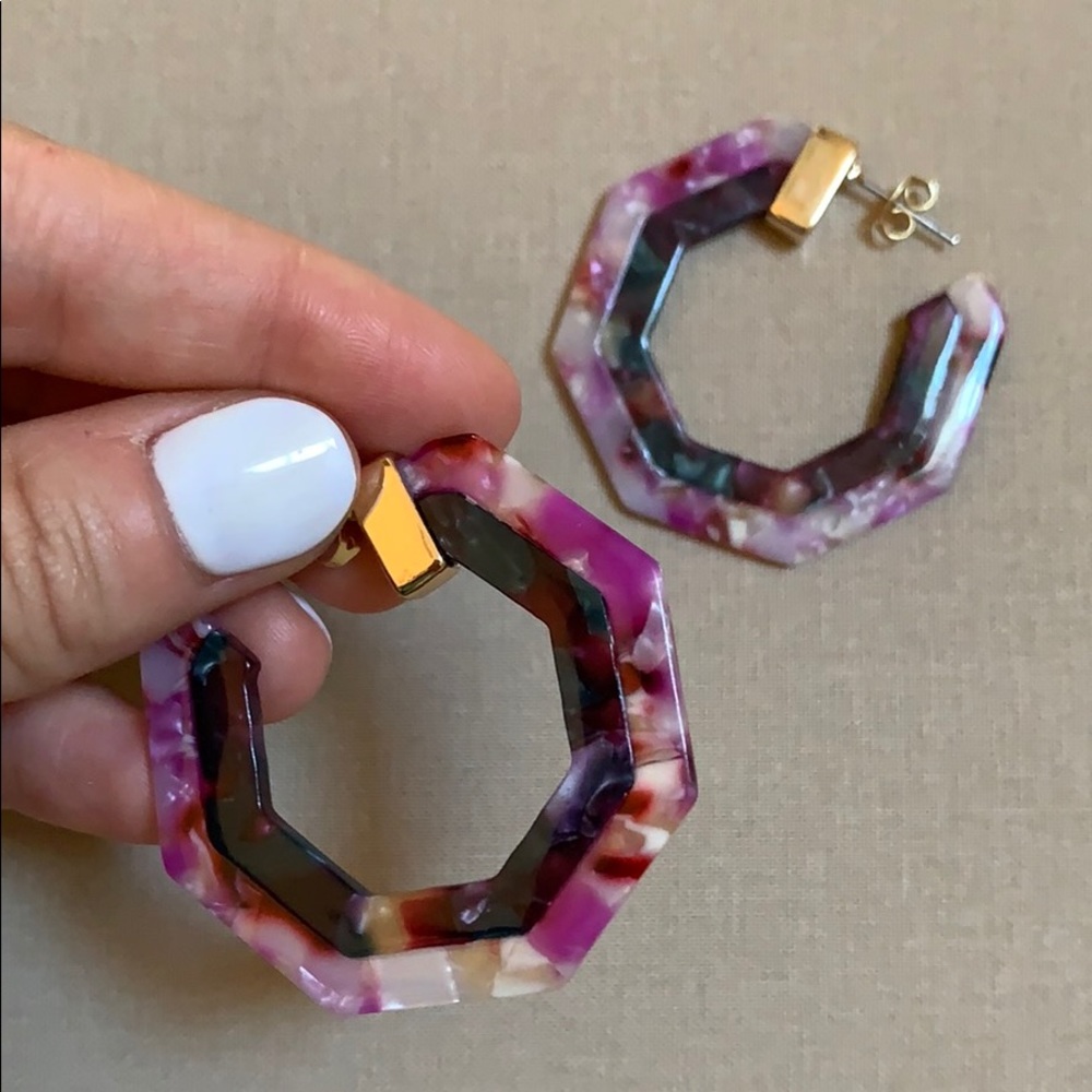 Purple Tortoise Hoops